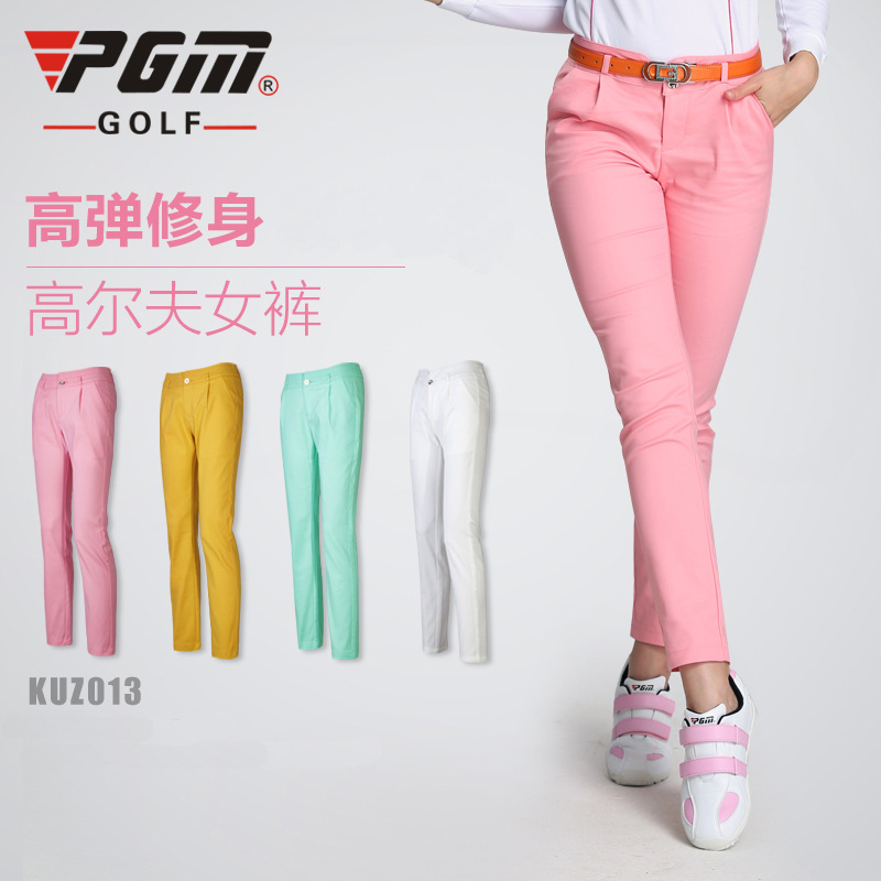 新款PGM 韓版長褲糖果色 高彈 速乾 透氣 高爾夫女士運動褲工廠,批發,進口,代購
