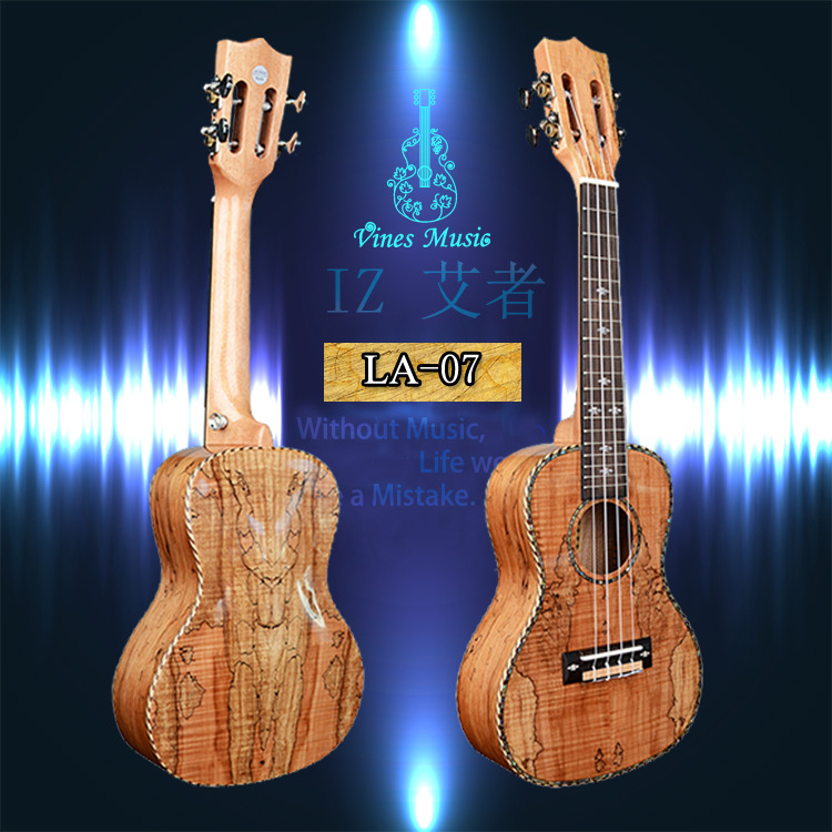 批發24寸尤克裡裡21寸批發UK-LA7 高檔亮光虎紋木ukulele26寸工廠,批發,進口,代購