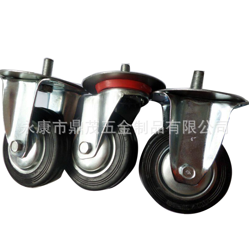 工業橡膠輪 萬向腳輪 工業輪絲桿  質量保證批發・進口・工廠・代買・代購