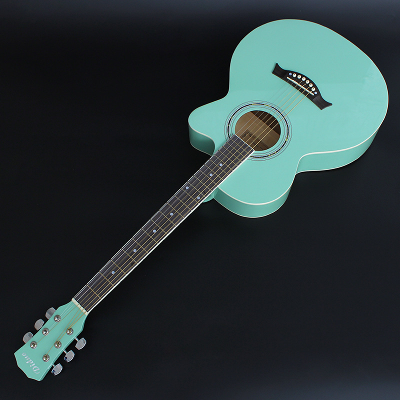 【主打產品】39寸民謠吉他 木吉他 椴木吉它 guitar 綠色批發・進口・工廠・代買・代購