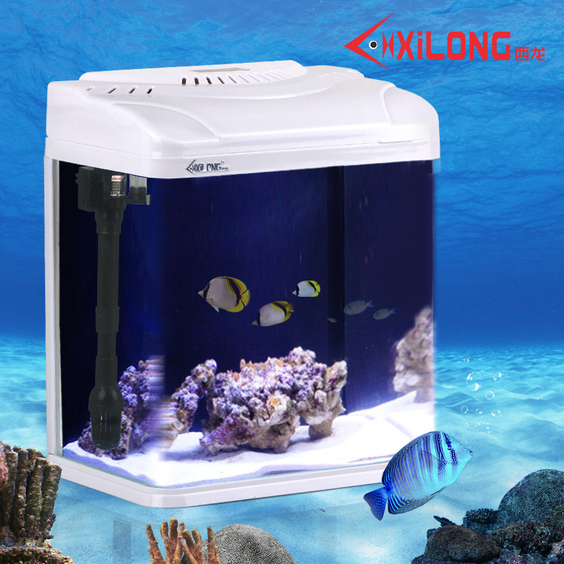西龍 玻璃魚缸生態魚缸創意超白魚缸小型魚缸 方形迷你魚缸水族箱批發・進口・工廠・代買・代購