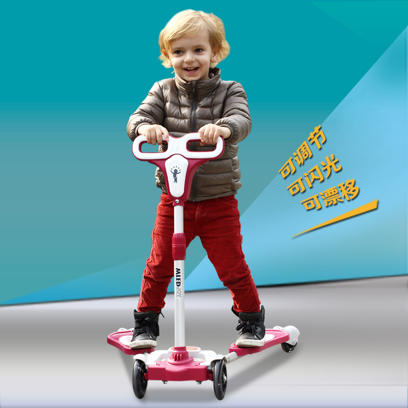 高度可調節正品兒童四輪蛙式滑板車 2016新品腳踏滑車寶寶滑行車工廠,批發,進口,代購