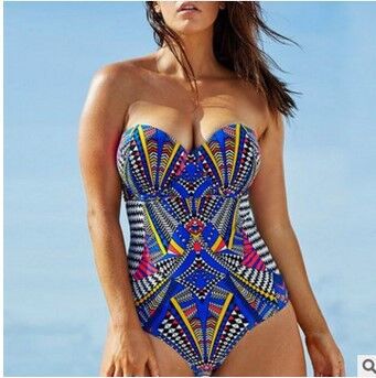 2016新款彩色印花連身一件式遊泳衣女歐美外貿速賣通敦煌ebay直供批發・進口・工廠・代買・代購