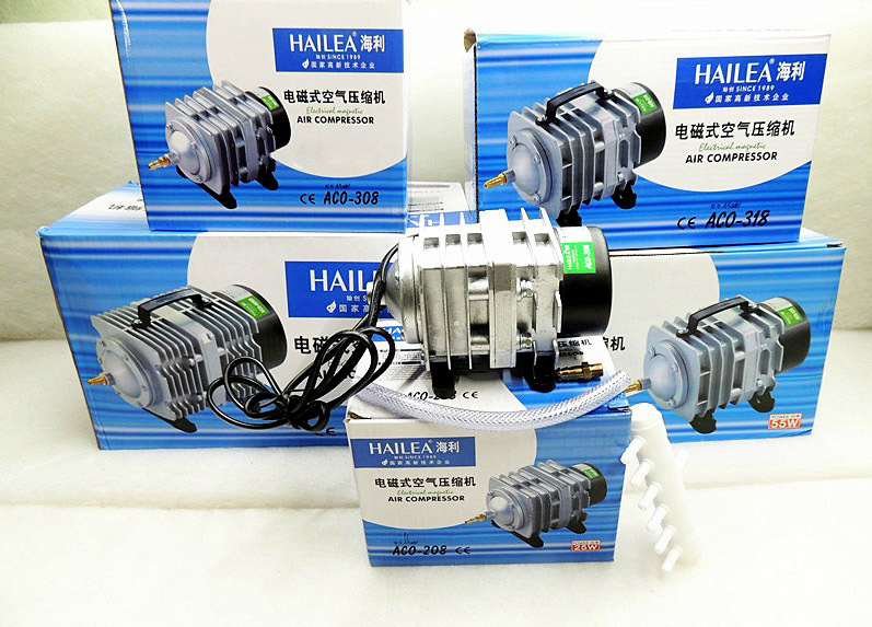 海利ACO-318增氧氣泵大功率交流電磁式空氣泵魚池沖氧泵氣壓縮機工廠,批發,進口,代購