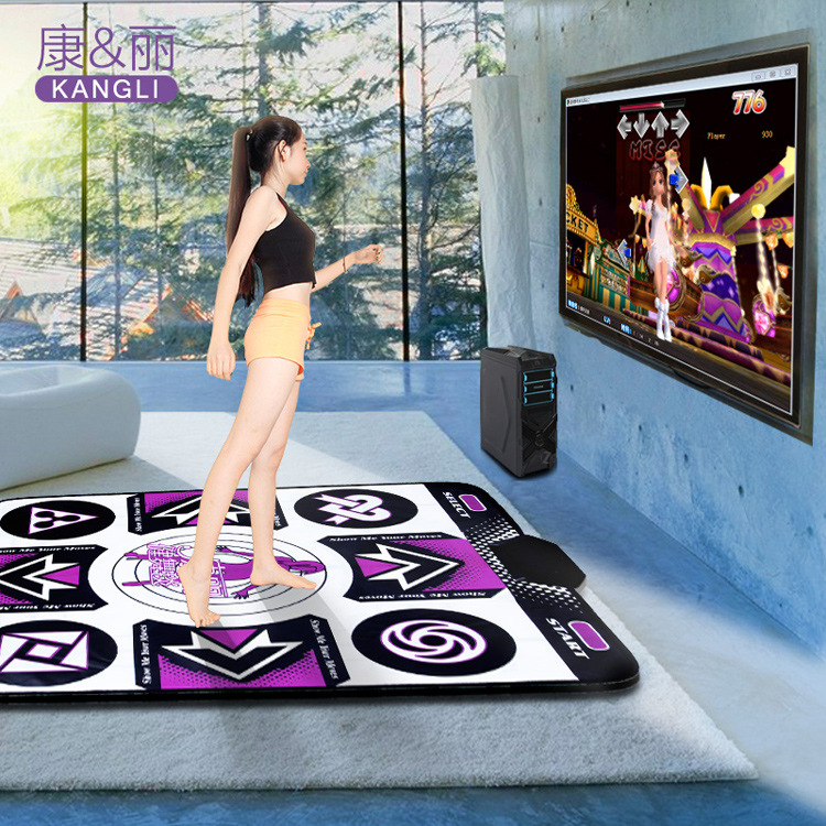 康麗新款無線感應中文版瑜伽跳舞毯單人電腦專用瑜伽健美操跳舞機工廠,批發,進口,代購