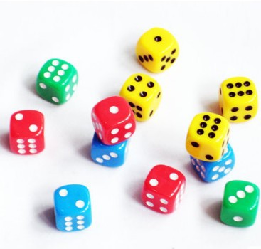 紅黃藍綠色骰子 圓角數字色子 彩色篩子 遊戲配件桌遊道具工廠,批發,進口,代購
