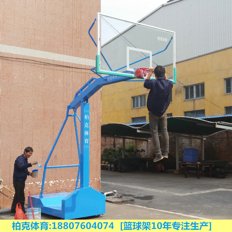 香洲區固定透明板籃球架 廣場標準室外籃球架 包郵柏克工廠,批發,進口,代購