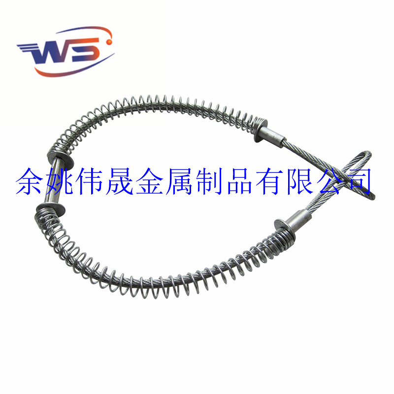彈簧鋼纜 安全繩 鋼絲索線纜鏈條 不銹鋼/鐵鍍鋅材質 廠傢熱銷工廠,批發,進口,代購