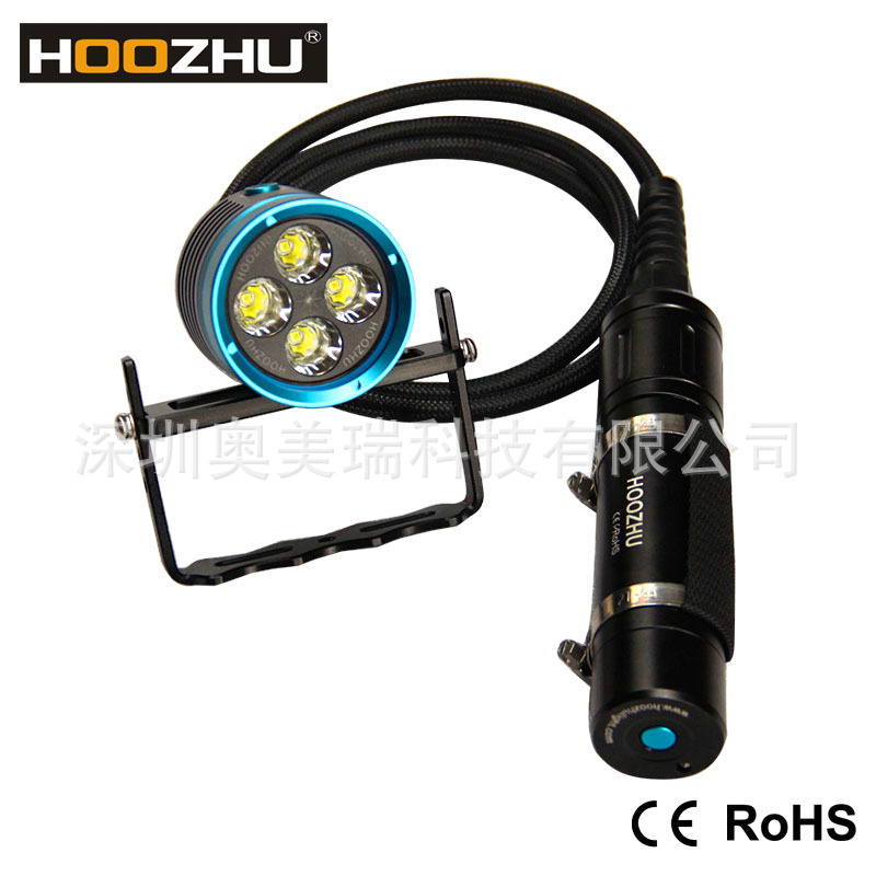 HOOZHU鴻珠 HU33 便攜式潛水燈 分體式潛水手電 LED手電筒工廠,批發,進口,代購