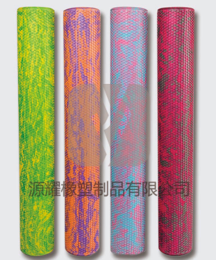 供應foam rolle紋理彩雲瑜伽柱平衡棒普拉提柱EVA泡沫軸帶浮點工廠,批發,進口,代購