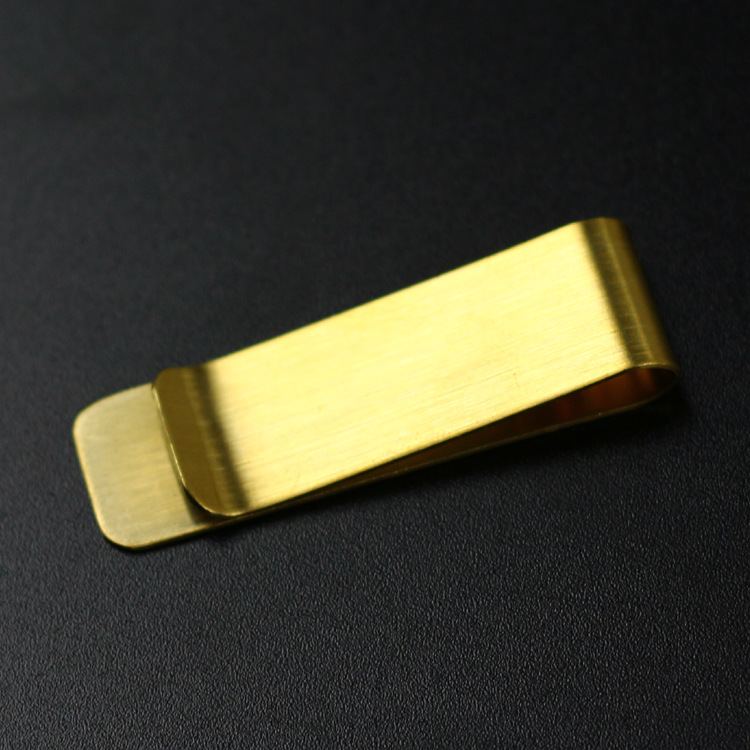 廠傢批發高檔復古純黃銅筆夾5x1.5cm 不銹鋼金屬筆配件票據夾錢夾工廠,批發,進口,代購