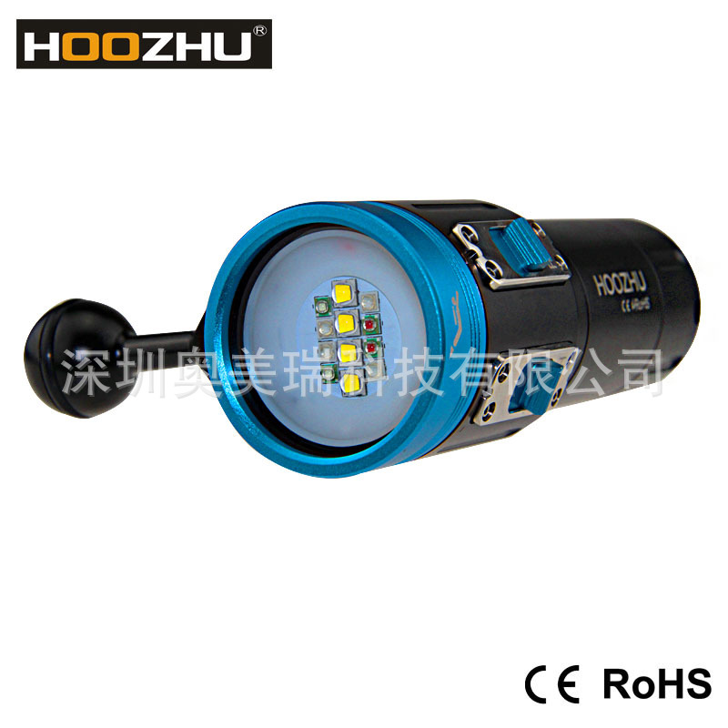 HOOZHU鴻珠 V13 五色潛水攝影燈 LED手電筒 潛水燈 專業防水120米批發・進口・工廠・代買・代購