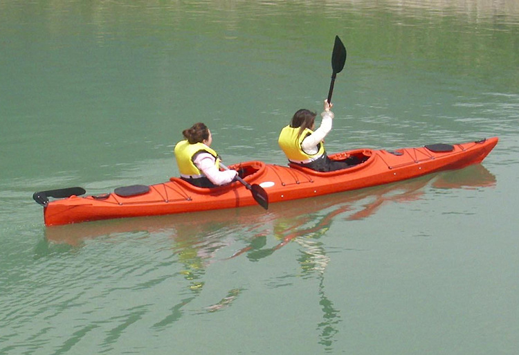 出口雙人海洋舟塑料皮劃艇獨木舟滾塑硬艇漂流帶腳蹬轉向舵kayak工廠,批發,進口,代購