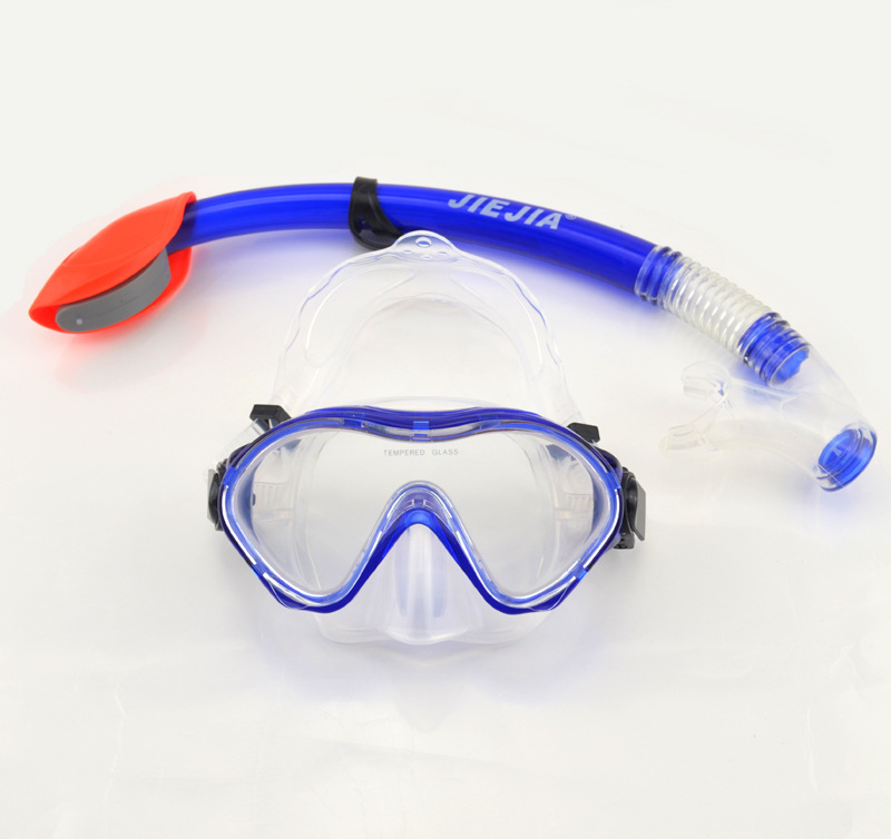 新款捷佳全乾式兒童矽膠潛水鏡呼吸管套裝批發・進口・工廠・代買・代購