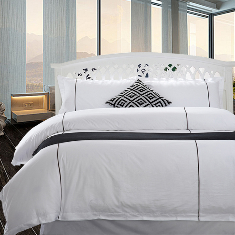 酒店床上用品4件套 純棉床上白色四件套春夏全棉被套床單批發工廠,批發,進口,代購