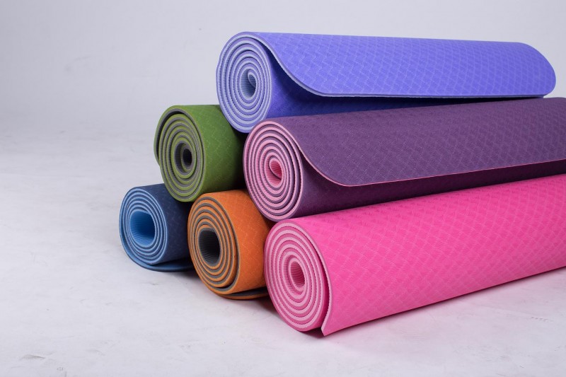 6MM加厚雙色瑜伽墊瑜伽毯 安全環保無味男女瑜伽墊批發批發・進口・工廠・代買・代購