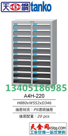 深圳廠傢直銷文件櫃 20抽深圳文件櫃 天鋼文件櫃A4H-220 透明抽屜工廠,批發,進口,代購