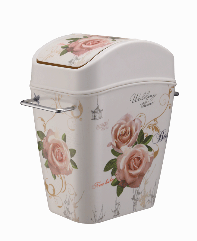 歐式高檔搖蓋式垃圾桶時尚創意經典宜傢客廳衛生桶手提方形垃圾桶批發・進口・工廠・代買・代購