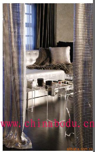 供應金屬鋁網片窗簾,3MM 4MM款式適合傢庭裝飾,背景佈工廠,批發,進口,代購