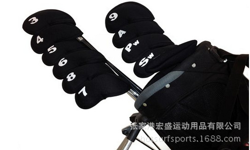 高爾夫鐵桿套 潛水料桿頭套 PU球頭套 球桿保護套 鐵桿帽golf用品工廠,批發,進口,代購