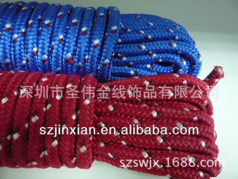 廠傢直銷10mm 彩色PP滌綸編織繩 拉貨的高硬度編織繩 可定製繩子批發・進口・工廠・代買・代購