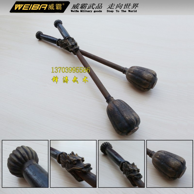 老兵器歷代武器純銅龍頭大錘黃銅雙錘品相完好仿古兵器工廠,批發,進口,代購