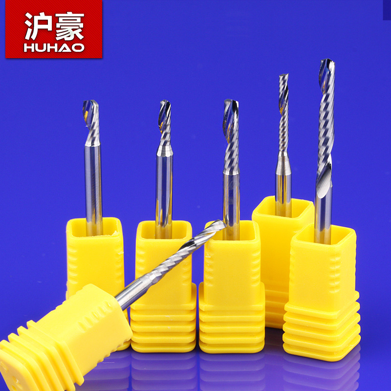 滬豪3A進口3.175單刃螺旋銑刀PVC亞克力板專用廣告電腦雕刻機刀具工廠,批發,進口,代購