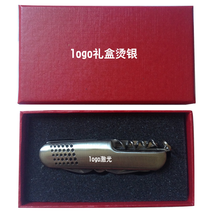 廠傢批發禮品折疊小刀11開功能 多功能瑞士軍刀禮盒包裝帶孔小刀工廠,批發,進口,代購