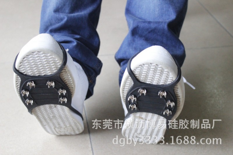現模供應矽膠冰爪 矽膠防滑鞋套 5齒6齒鋼釘冰爪工廠,批發,進口,代購