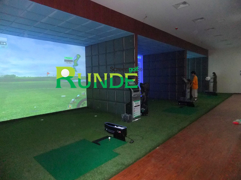 RUNDE R1單屏室內高爾夫球模擬器韓國模擬高爾夫屏幕GOLF工廠,批發,進口,代購