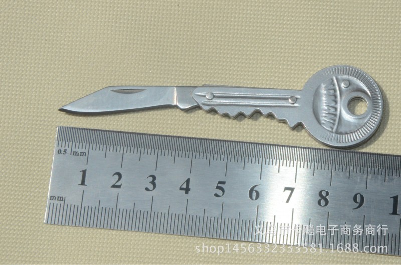 戶外多功能便攜式鑰匙刀 不銹鋼可折疊小刀 EDC工具 隱藏鑰匙小刀工廠,批發,進口,代購