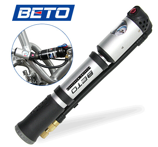 臺灣原產BETO-CMP-036自行車打氣筒雙氣缸附壓力表22cm工廠,批發,進口,代購