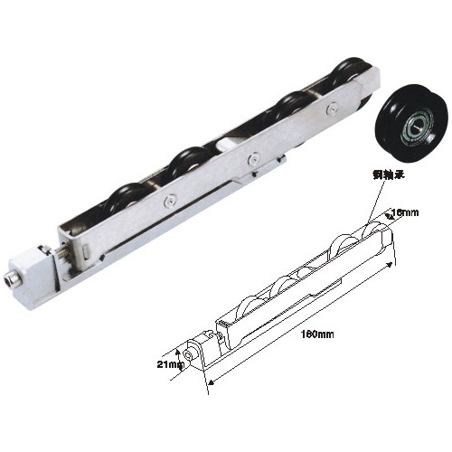 B-007不銹鋼長條輪壓軸大四輪不銹鋼推拉門304鋁合金推拉窗滑輪工廠,批發,進口,代購