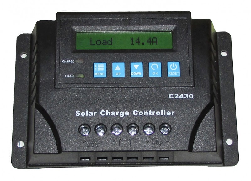 太陽能控製器 30A 12V24V自動識別 LCD顯示 充放電電壓可調節批發・進口・工廠・代買・代購