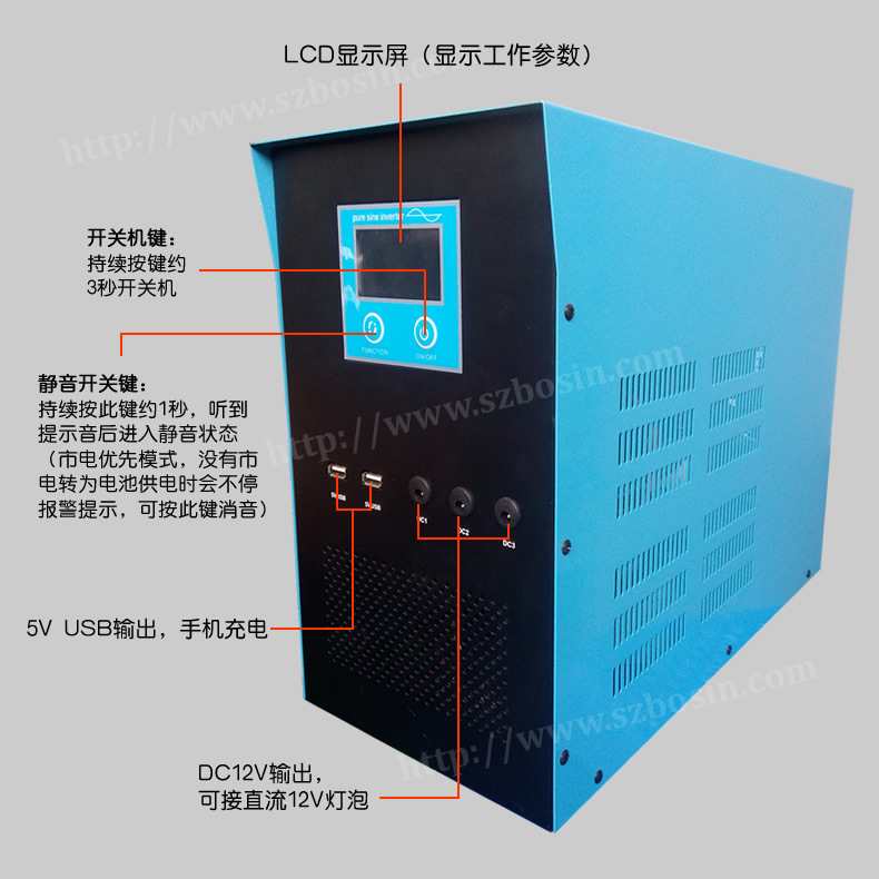 1500W太陽能逆控一體機  傢用太陽能發電機 逆變器控製器一體正品工廠,批發,進口,代購