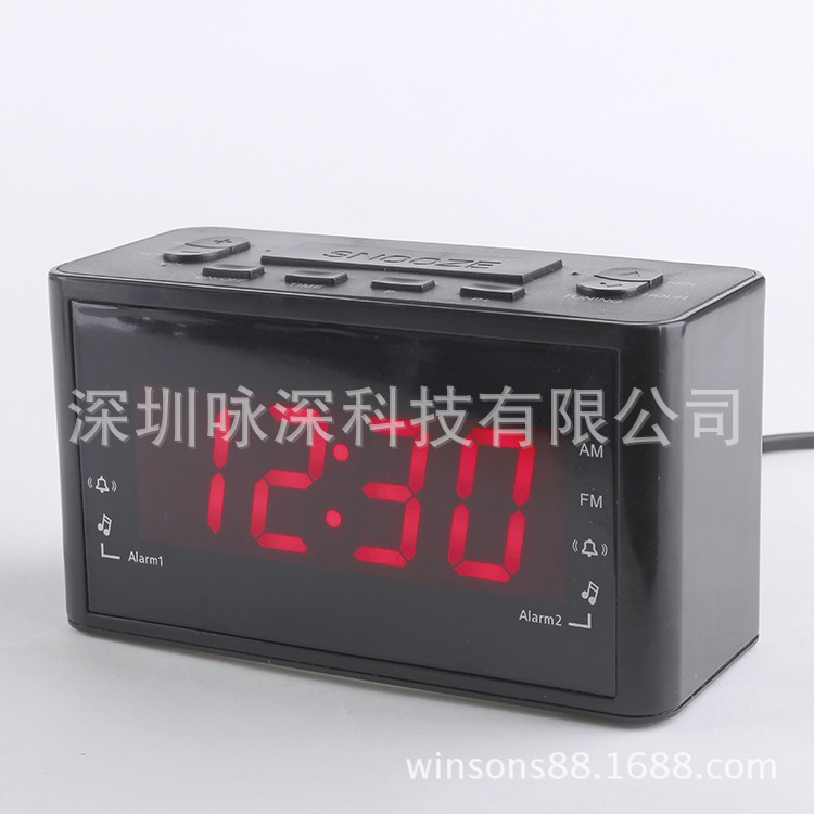 1.2寸LED鐘控收音機 雙鬧鐘收音機 鐘機 CLOCK RADIO 生產廠傢批發・進口・工廠・代買・代購