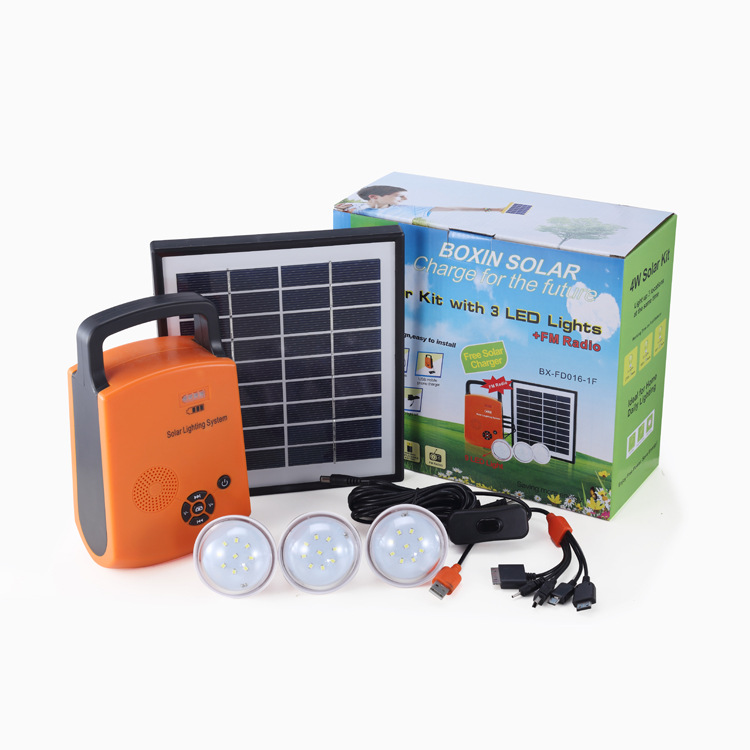 鉛酸電池帶收音機手機充電功能太陽能傢用照明小系統批發・進口・工廠・代買・代購