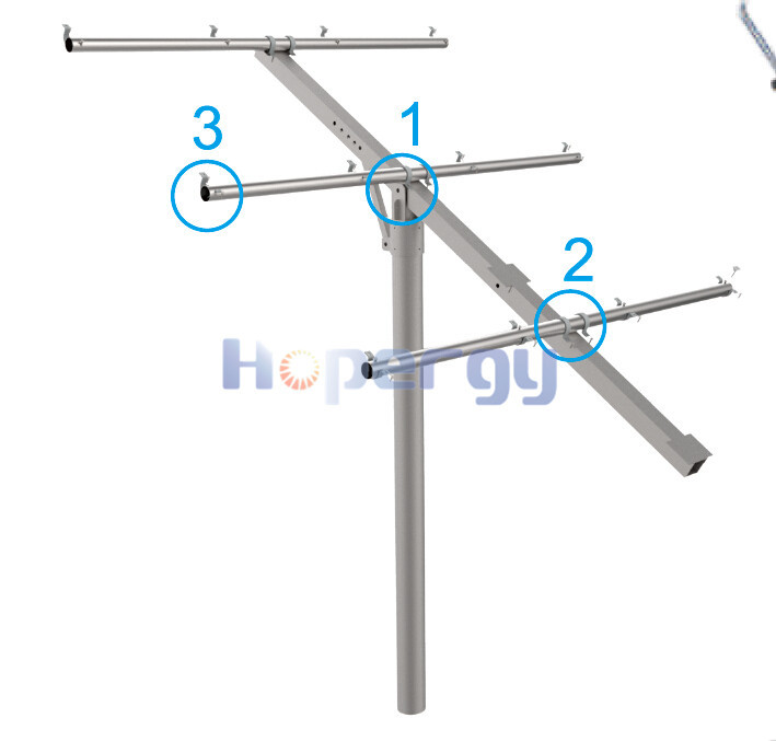 地麵單立柱系統支架細節詳圖，太陽能光伏立柱支架安裝系統批發・進口・工廠・代買・代購