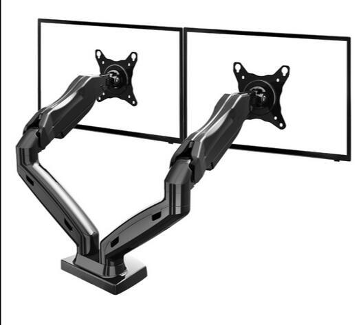 NB 17-27寸雙屏顯示器支架電腦夾裝支架桌麵氣壓自由升降F160批發・進口・工廠・代買・代購