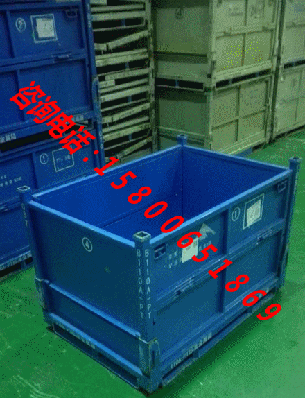 折疊金屬包裝箱 料箱 塑料箱 木箱 周轉箱 鐵板箱 鐵皮箱工廠,批發,進口,代購