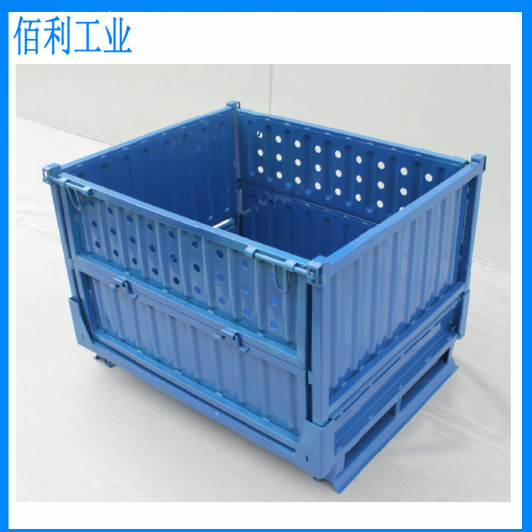 佰利BL-JSX001藍色大容量可堆垛金屬箱供應各類倉庫車間堆垛架批發・進口・工廠・代買・代購