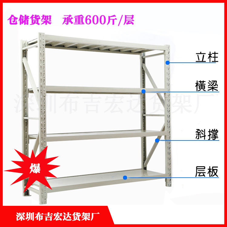 輕型中型貨架 深圳貨架廠傢倉庫倉儲貨架批發工廠傢用特價包郵批發・進口・工廠・代買・代購