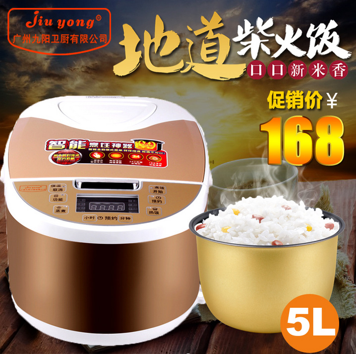 新品九陽智能電飯煲批發 微電腦5L傢用電飯鍋禮品方形電飯煲特價工廠,批發,進口,代購