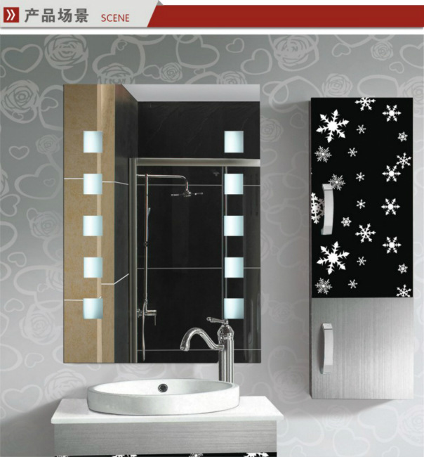廠傢直銷時尚鏡燈一體浴室鏡簡約背景裝飾鏡燈浴室鏡工廠,批發,進口,代購