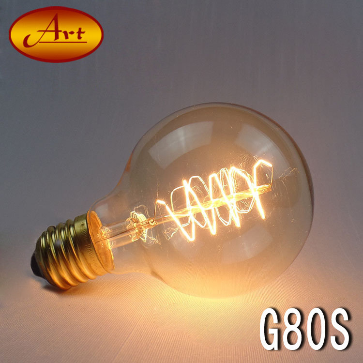 愛迪生創意復古鎢絲燈泡G80繞絲龍珠圓泡110V/220V/40W/60W工廠,批發,進口,代購