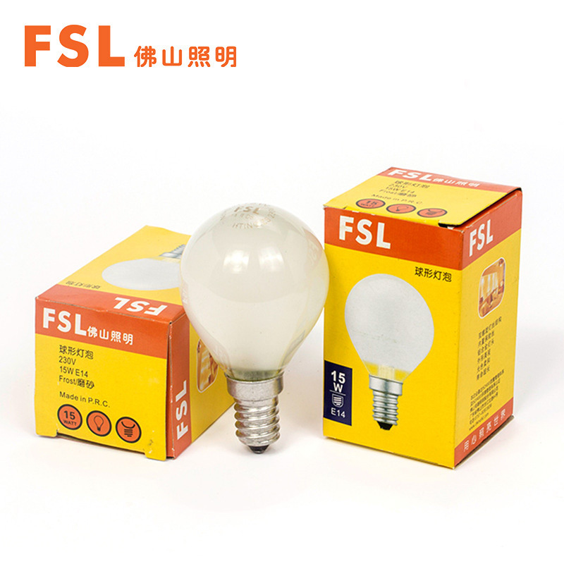 FSL佛山照明白熾燈泡球形燈泡磨砂球泡E14小螺口15W25W40W批發工廠,批發,進口,代購