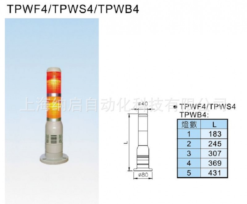 天得警示燈TPWB4-L73ROG工廠,批發,進口,代購