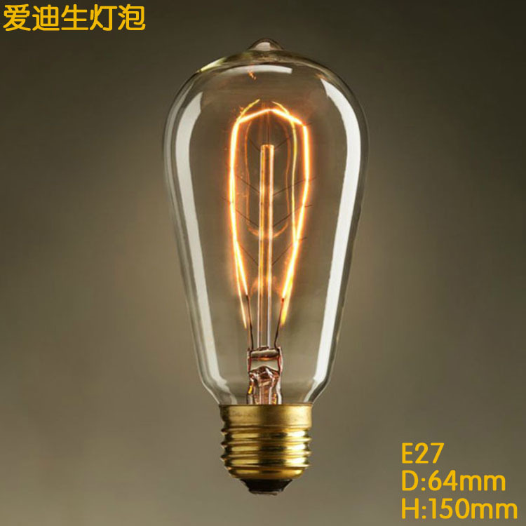 【ST64樹葉】edison light bulbs 110V-240V E26-E27  愛迪生燈泡工廠,批發,進口,代購