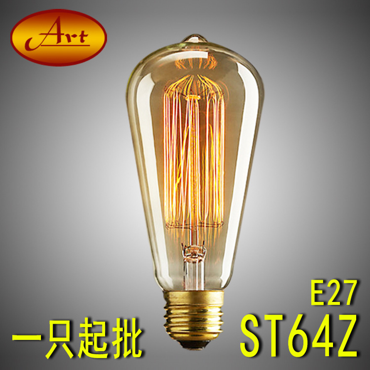 【經典熱銷】愛迪生燈泡Edison Bulb ST64直絲奶嘴/水滴110V/220V工廠,批發,進口,代購