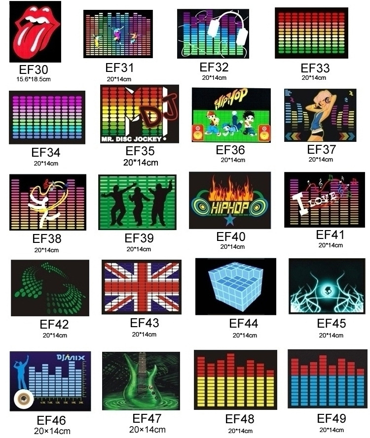 廠價直銷夜市熱銷發光片聲控EL冷光貼EL冷光片批發・進口・工廠・代買・代購